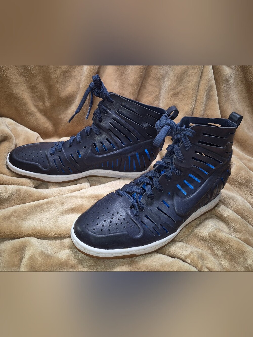 🔥Mint! Nike Dunk Sky Hi 2.0 Joli Navy Wedge Sneaker 8.5 Women's Huarache Sandal